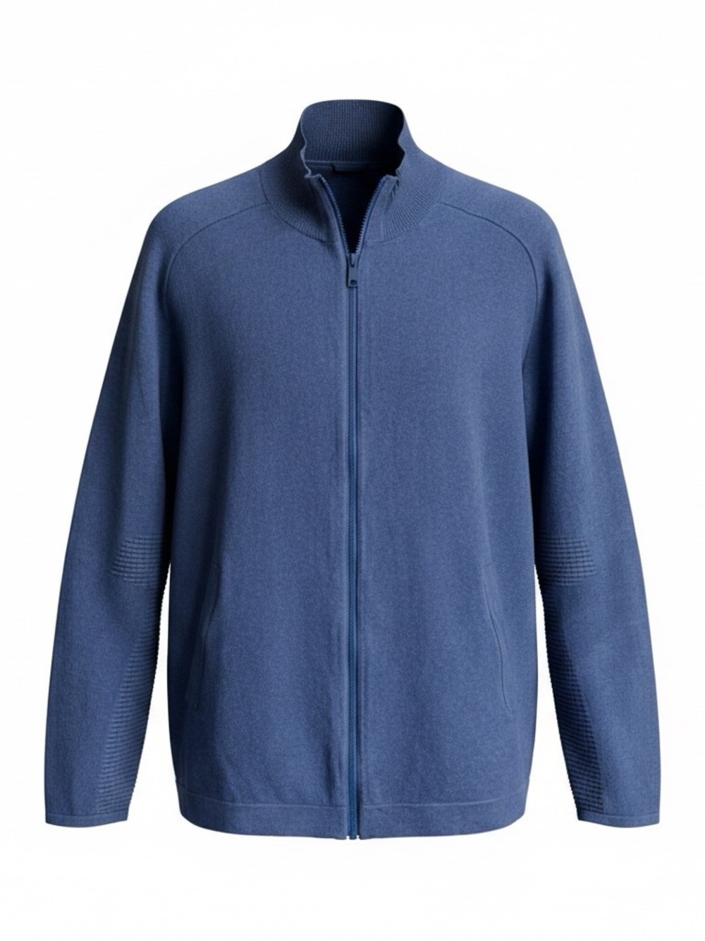 Duluth Trading Co. Men's JetSweater Full-Zip Mock Sweater Blue Size XL EUC